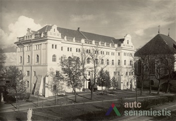Kauno arkivyskupijos kurijos pastatas. 1935–1939 m. Iš Kazio Lozoraičio rinkinio. ČDM, Ta-9171