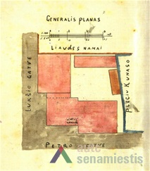 Site plan in 1923. From Kaunas County Archives.