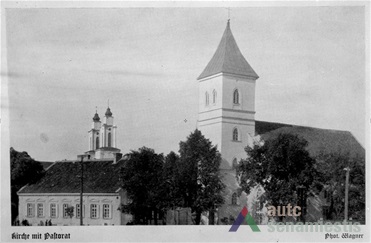 Kauno liuteronų bažnyčia iki 1930 m. Iš leidinio: "Die Heilige Stadt unserer Wäter", LCVA, fotodokumentų skyrius.