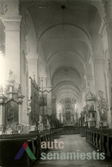 Šv. Jurgio bažnyčios interjeras. B. Buračo nuotr., 1942 m., KTU ASI archyvas. 