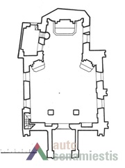 Šv. Gertrūdos bažnyčios planas. KTU ASI archyvas, Br-03701